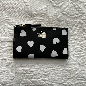 Kate Spade Small Slim Bifold Wallet in Hearts